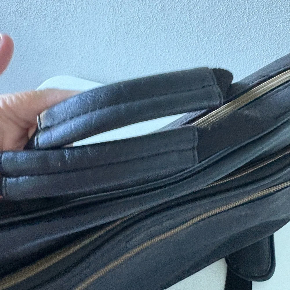 Eddie Bauer Charcoal Black Messenger Bag Handle‎ Shoulder Strap Office School